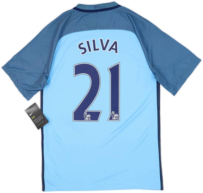 2016-17 Manchester City Home Shirt Silva #21 (S)