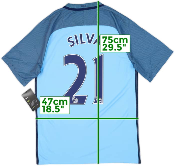 2016-17 Manchester City Home Shirt Silva #21 (S)