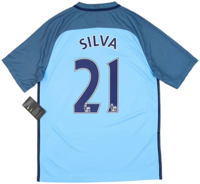 2016-17 Manchester City Home Shirt Silva #21 (M)