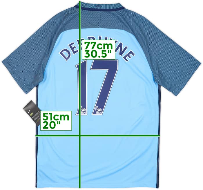 2016-17 Manchester City Home Shirt DeBruyne #17 (M)