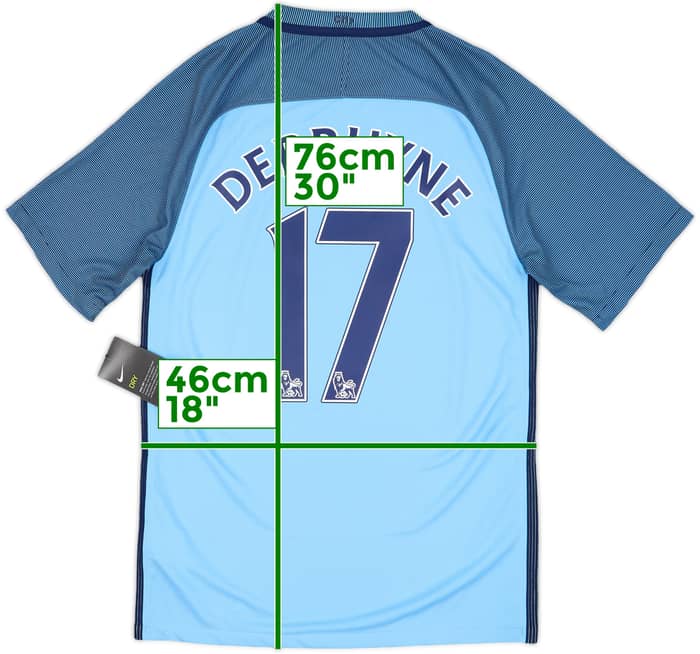 2016-17 Manchester City Home Shirt DeBruyne #17 (S)