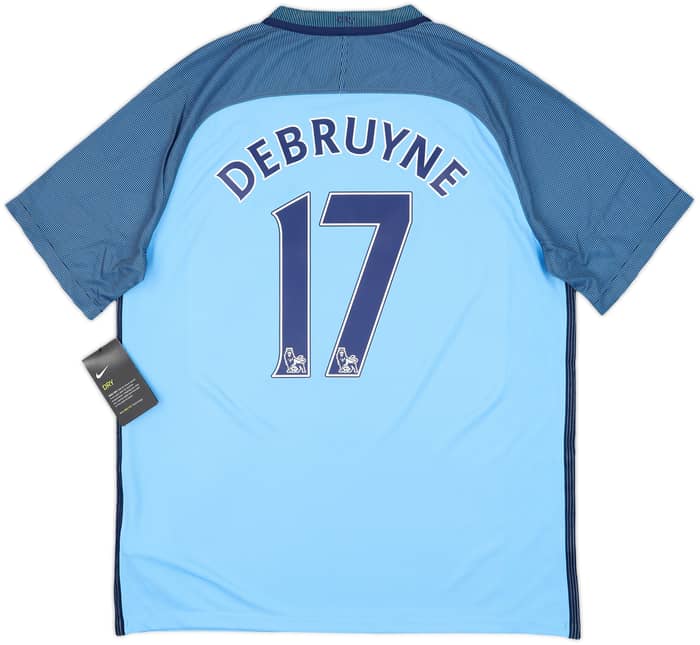 2016-17 Manchester City Home Shirt DeBruyne #17 (L)