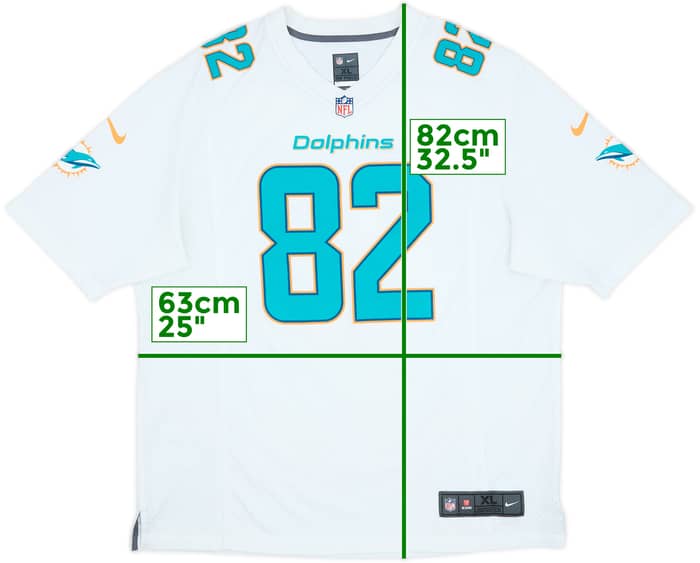 2013-14 Miami Dolphins Hartline #82 Nike Game Away Jersey - 7/10 - (XL)