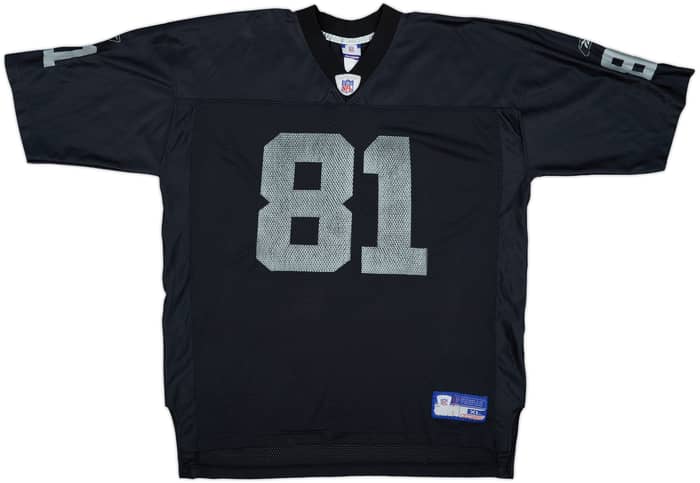 2002-03 Oakland Raiders T.Brown #81 Reebok On Field Home Jersey - 5/10 - (XL)