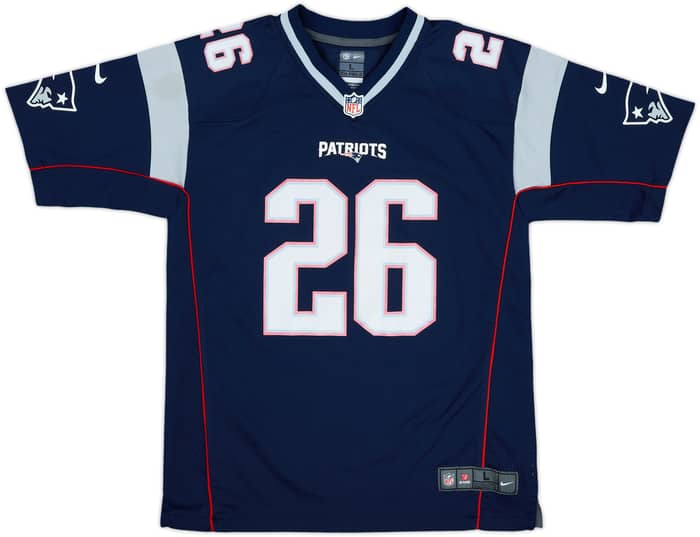 2018-19 New England Patriots Michel #26 Nike Game Home Jersey - 6/10 - (L.Boys)