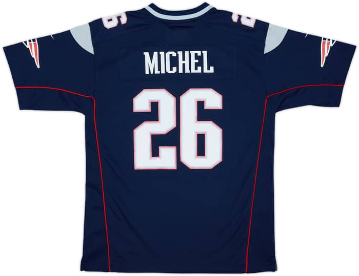 2018-19 New England Patriots Michel #26 Nike Game Home Jersey - 6/10 - (L.Boys)