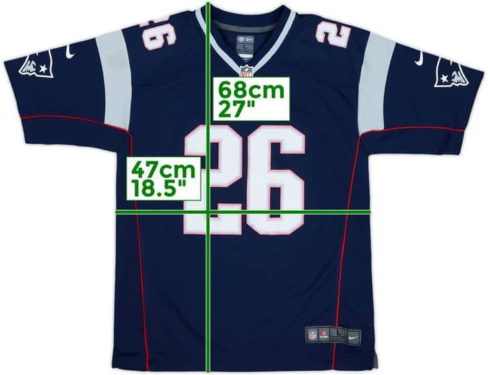 2018-19 New England Patriots Michel #26 Nike Game Home Jersey - 6/10 - (L.Boys)