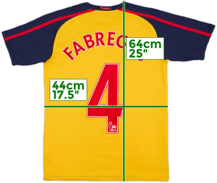 2008-09 Arsenal Away Shirt Fabregas #4 - 7/10 - (L.Boys)