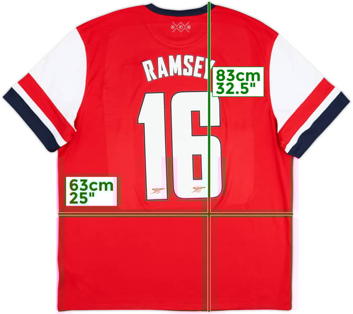 2012-14 Arsenal Home Shirt Ramsey #16 - 9/10 - (XXL)