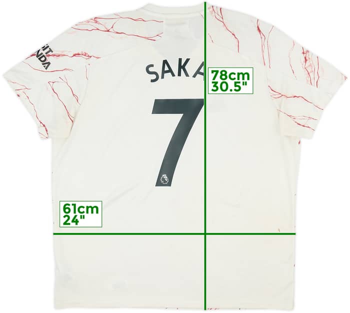 2020-21 Arsenal Away Shirt Saka #7 - 7/10 - (XXL)