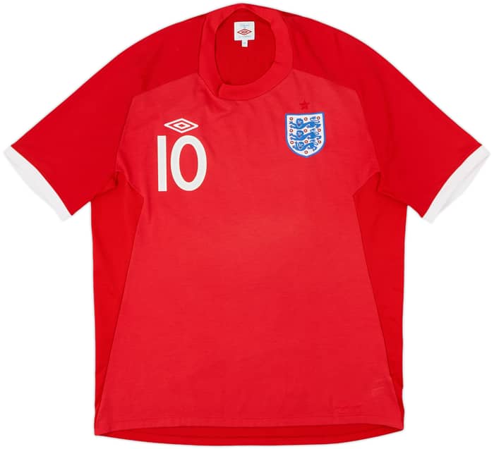 2010-11 England Away Shirt Rooney #10 - 8/10 - (XL)