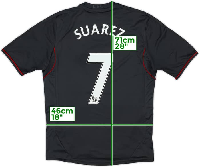 2011-12 Liverpool Away Shirt Suarez #7 - 7/10 - (S)