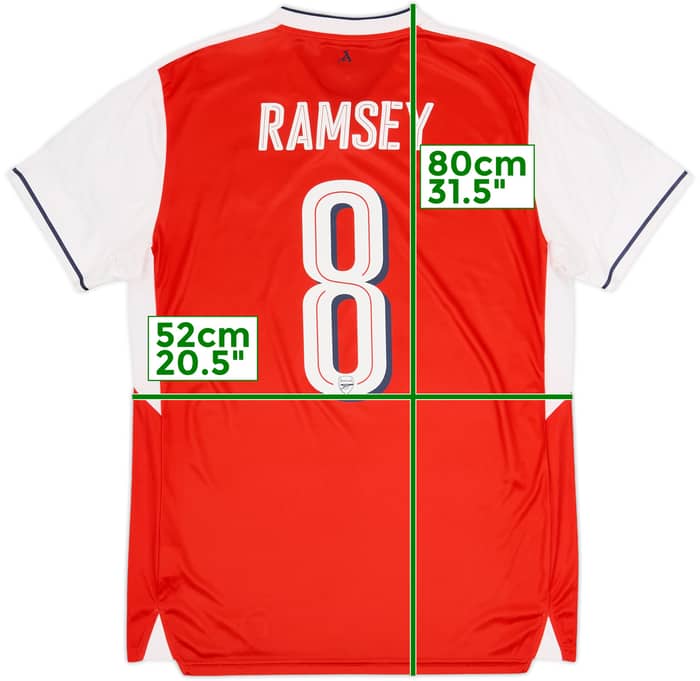 2016-17 Arsenal Home Shirt Ramsey #8 - 9/10 - (L)