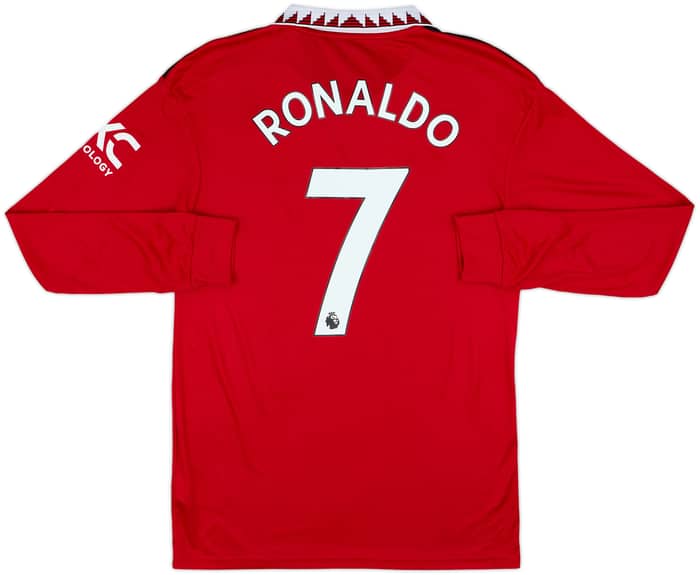 2022-23 Manchester United Home L/S Shirt Ronaldo #7 - 9/10 - (S)
