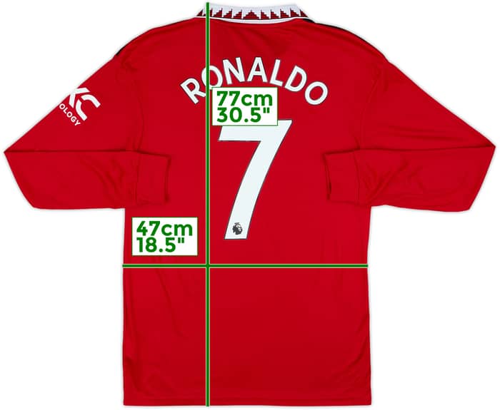 2022-23 Manchester United Home L/S Shirt Ronaldo #7 - 9/10 - (S)