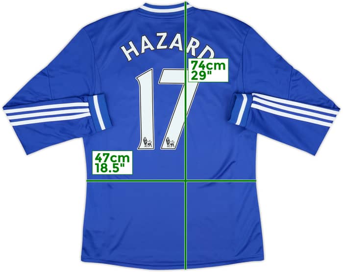 Camiseta de local del Chelsea 2013-14 L/S Hazard #17 - 8/10 - (M)