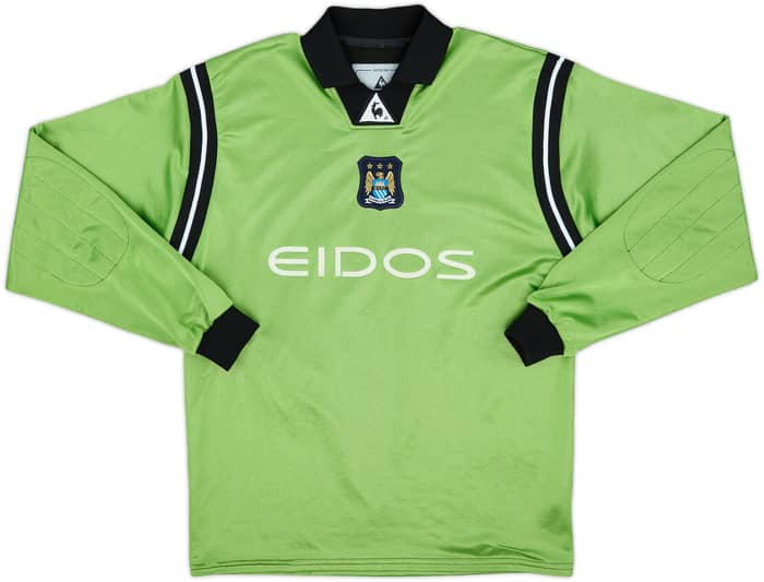 2001-02 Manchester City GK Shirt Ellegaard #12 - 6/10 - (S.Boys)