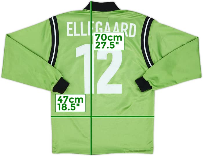 2001-02 Manchester City GK Shirt Ellegaard #12 - 6/10 - (S.Boys)