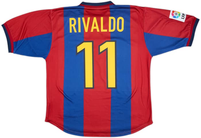 1998-00 Barcelona Home Shirt Rivaldo #11 - 6/10 - (M)