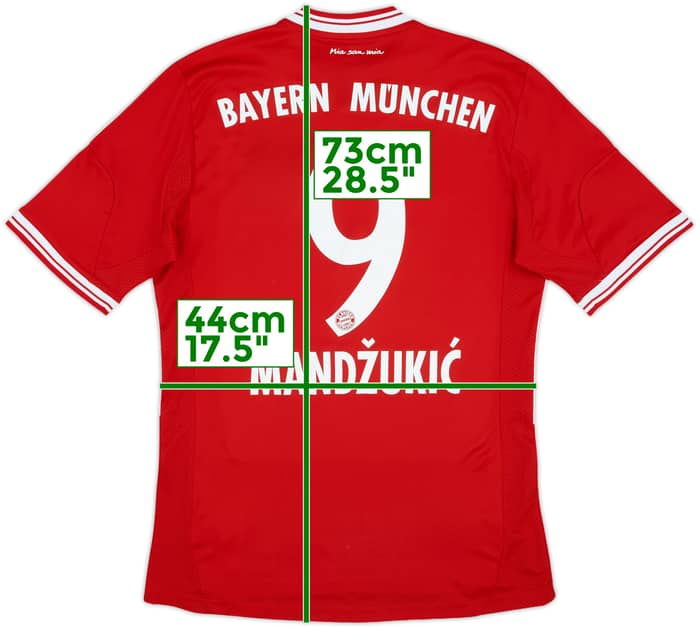 2013-14 Bayern Munich Home Shirt Mandzukic #9 - 9/10 - (S)