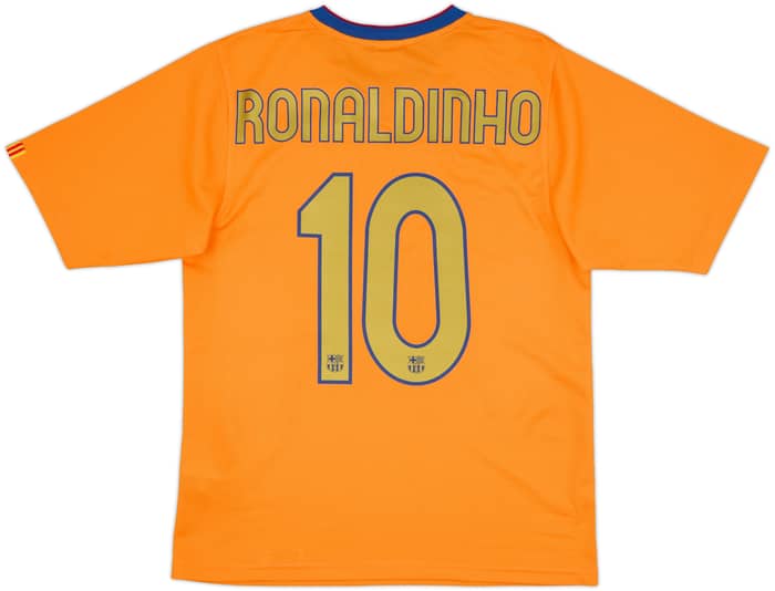 2006-08 Barcelona Basic Away Shirt Ronaldinho #10 - 9/10 - (S)