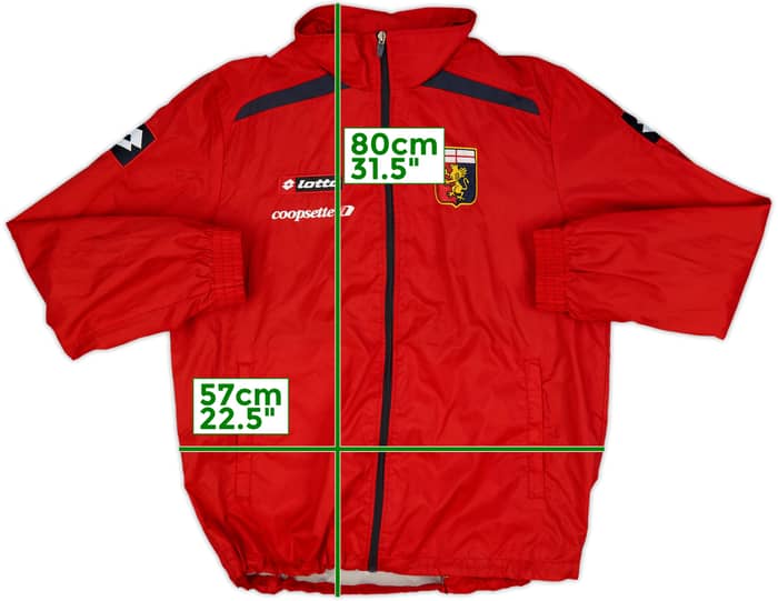 2012-13 Genoa Lotto Hooded Track Jacket - 5/10 - (L)
