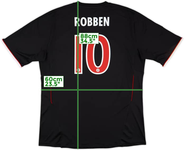 2011-12 Bayern Munich Third Shirt Robben #10 - 7/10 - (XXL)