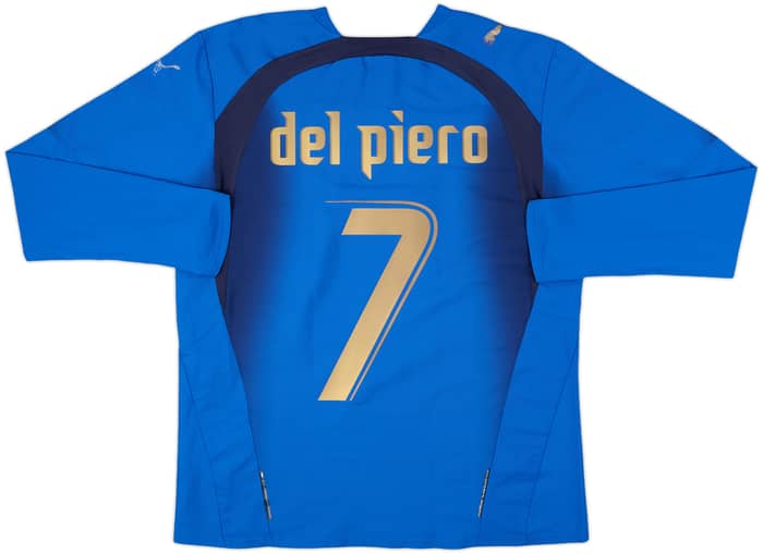 2006 Italy Home L/S Shirt Del Piero #7 - 5/10 - (M)