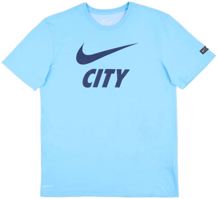 2018-19 Manchester City Nike Cotton Tee - 7/10 - (L)