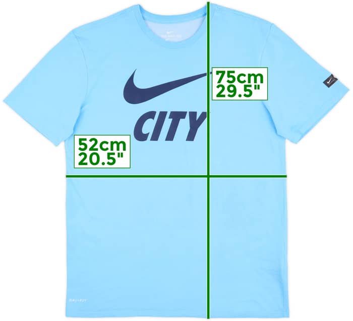 2018-19 Manchester City Nike Cotton Tee - 7/10 - (L)