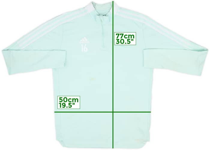 2021-22 Fulham Player Issue adidas 1/4 Zip Drill Top #16 - 6/10 - (L)