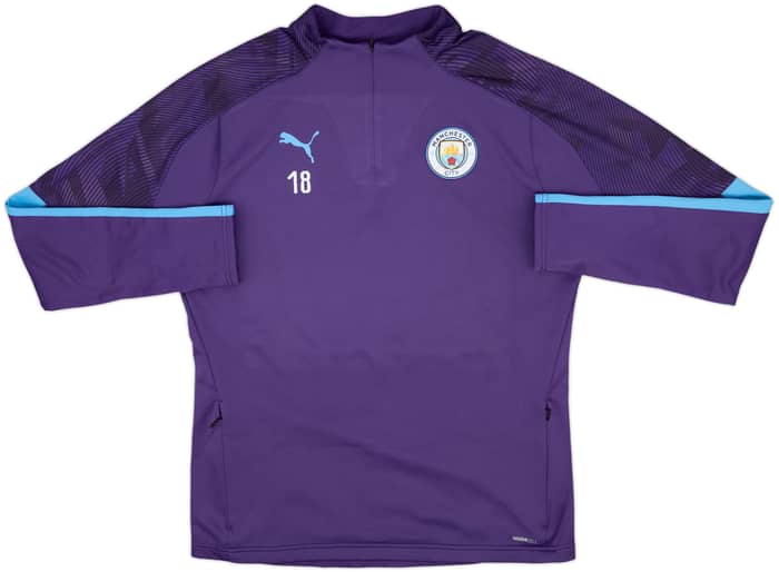 2018-19 Manchester City Player Issue Puma 1/4 Zip Drill Top #18 - 6/10 - (L)