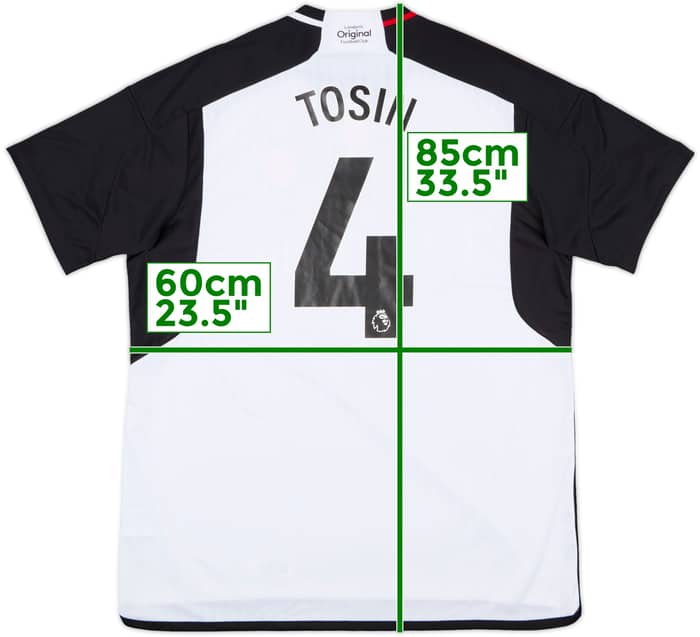2023-24 Fulham Home Shirt Tosin #4 - 8/10 - (XL)