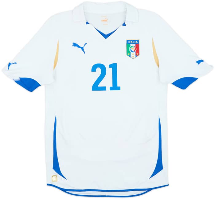 2010-12 Italy Away Shirt Pirlo #21 - 8/10 - (S)