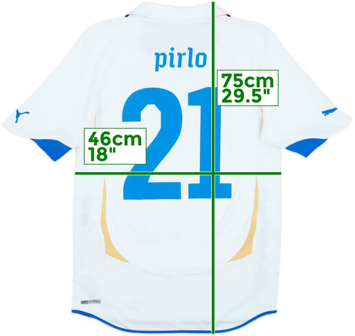 2010-12 Italy Away Shirt Pirlo #21 - 8/10 - (S)