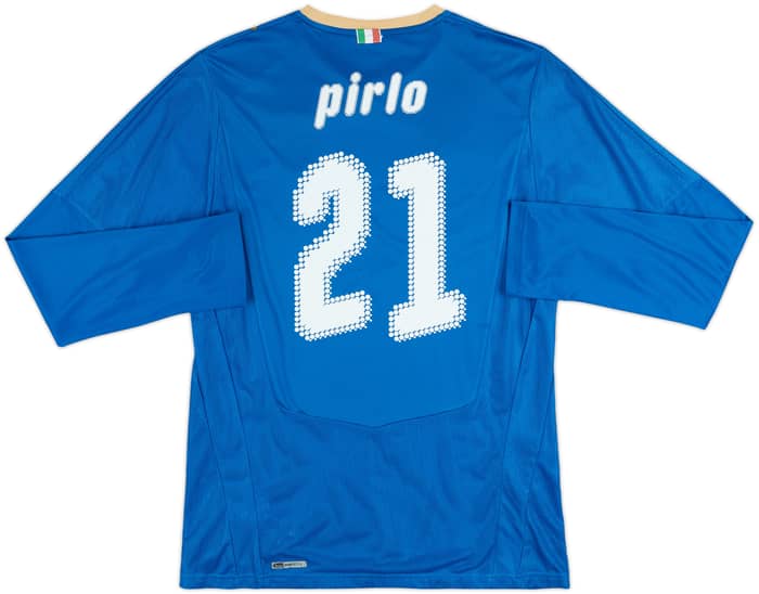 2007-08 Italy Player Issue Home L/S Shirt Pirlo #21 - 8/10 - (M)