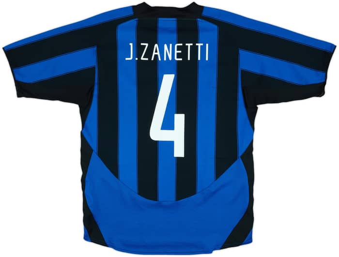 2003-04 Inter Milan Home Shirt Zanetti #4 - 6/10 - (M)