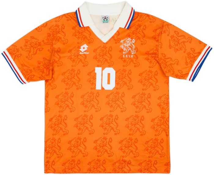 1992-94 Netherlands Home Shirt Bergkamp #10 - 8/10 - (L)
