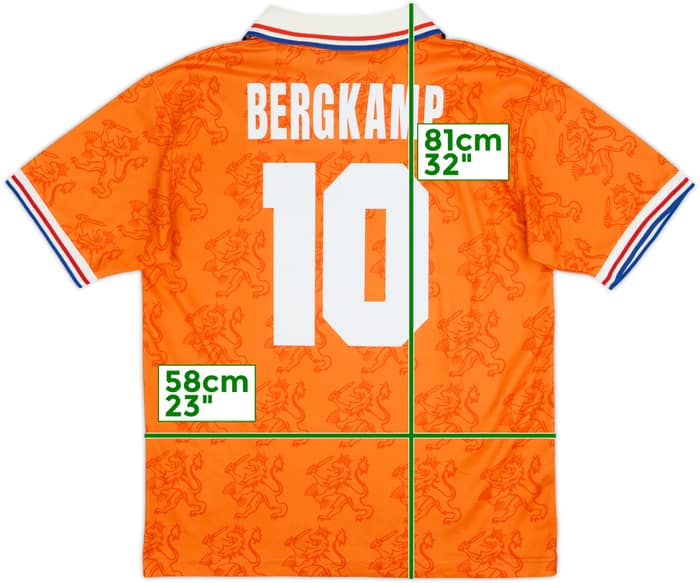 1992-94 Netherlands Home Shirt Bergkamp #10 - 8/10 - (L)