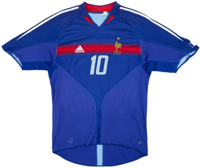 2004-06 France Home Shirt Zidane #10 - 8/10 - (L)