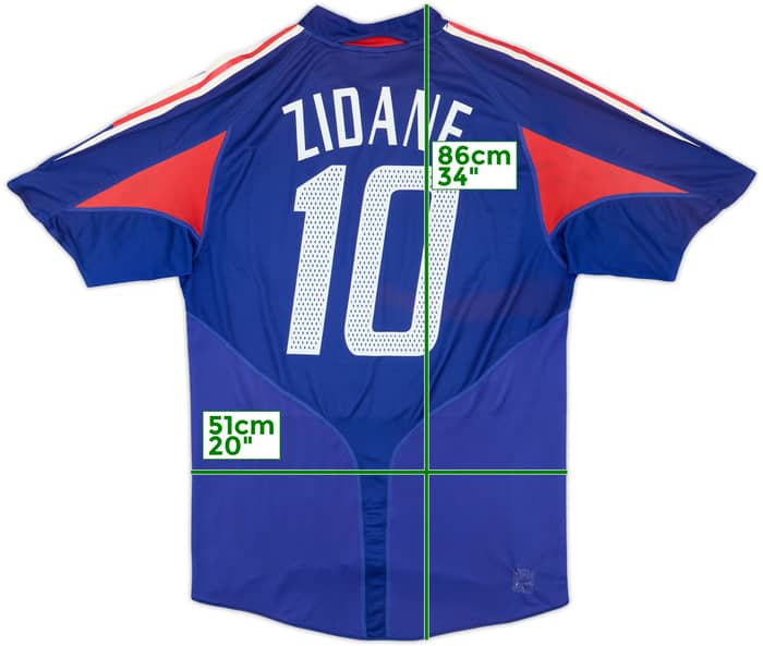 2004-06 France Home Shirt Zidane #10 - 8/10 - (L)
