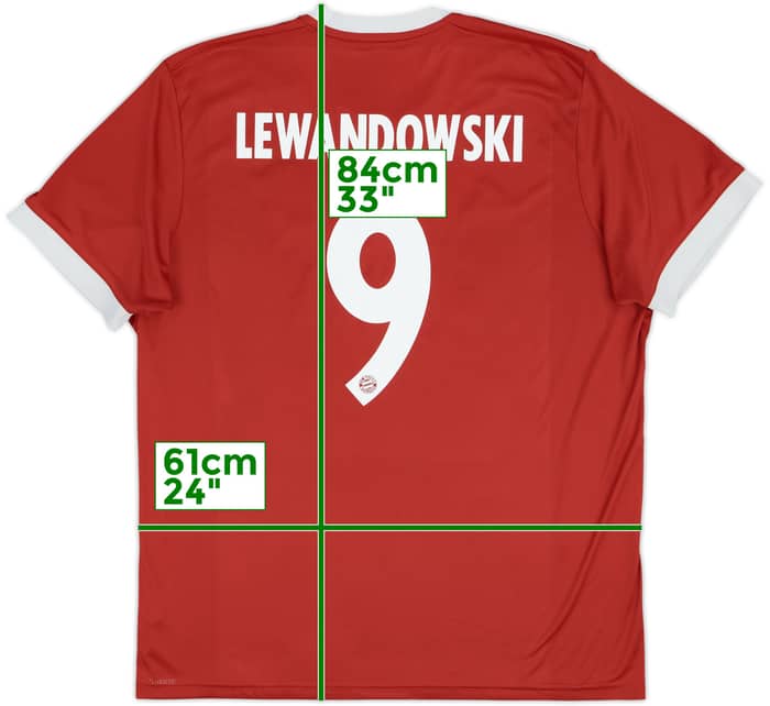 2017-18 Bayern Munich Home Shirt Lewandowski #9 - 5/10 - (XL)