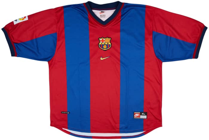 1998-00 Barcelona Home Shirt Rivaldo #11 - 9/10 - (XL)