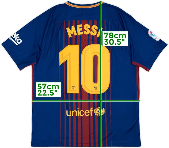 2017-18 Barcelona Home Shirt Messi #10 - 7/10 - (L)