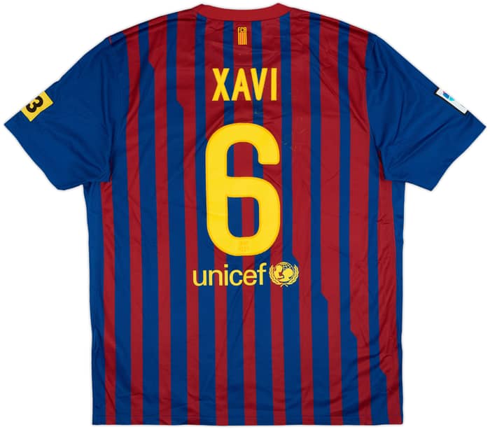 2011-12 Barcelona Home Shirt Xavi #6 - 5/10 - (XL)