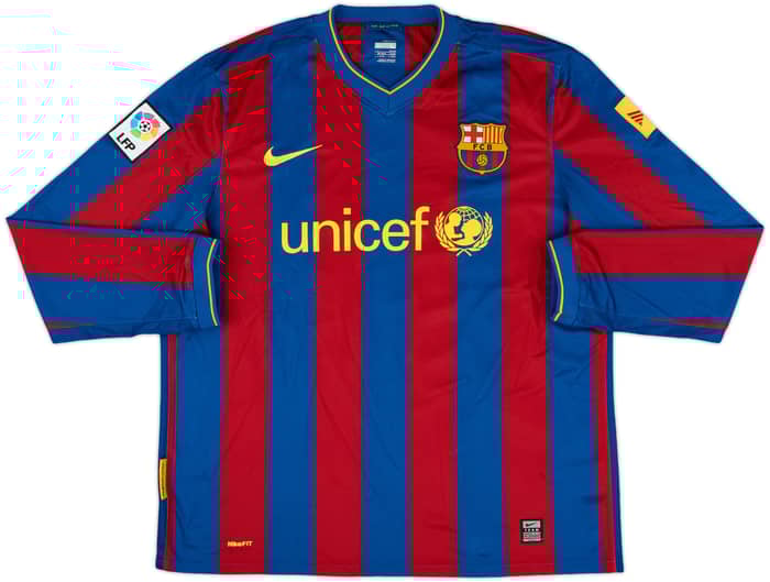 2009-10 Barcelona Home L/S Shirt Henry #14 - 6/10 - (L)