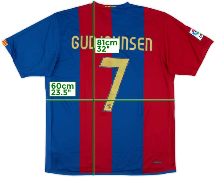 2006-07 Barcelona Home Shirt Gudjohnsen #7 - 6/10 - (XL)