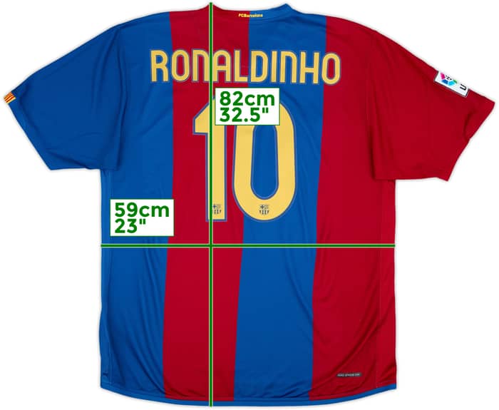 2006-07 Barcelona Home Shirt Ronaldinho #10 - 9/10 - (XL)