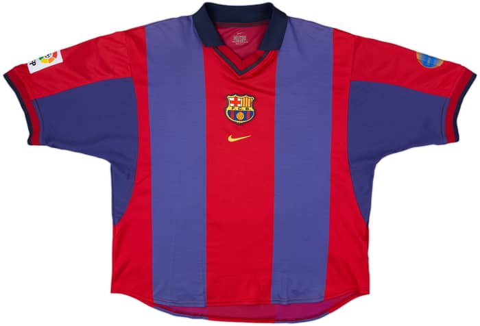 2000-01 Barcelona Home Shirt Rivaldo #10 - 7/10 - (XL)