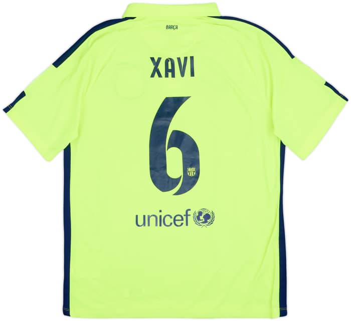 2014-15 Barcelona Third Shirt Xavi #6 - 7/10 - (L)